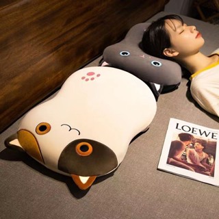 ✨新品✨貓肚枕頭套護頸椎枕芯記憶棉學生側睡低枕單人宿舍柔軟慢回彈