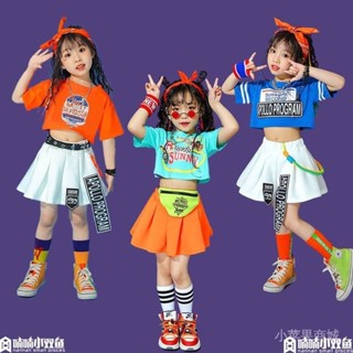 廠家直銷2025年新款現貨免運[93%好評率]兒童國潮套裝街舞服裝女童嘻哈爵士舞模特T臺炫酷走秀潮裝演出服