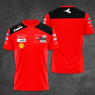 Ducati Lenovo Team 3D 列印男士夏季 T 恤 2025 新款時尚女士超大衣服運動兒童 T 恤上衣
