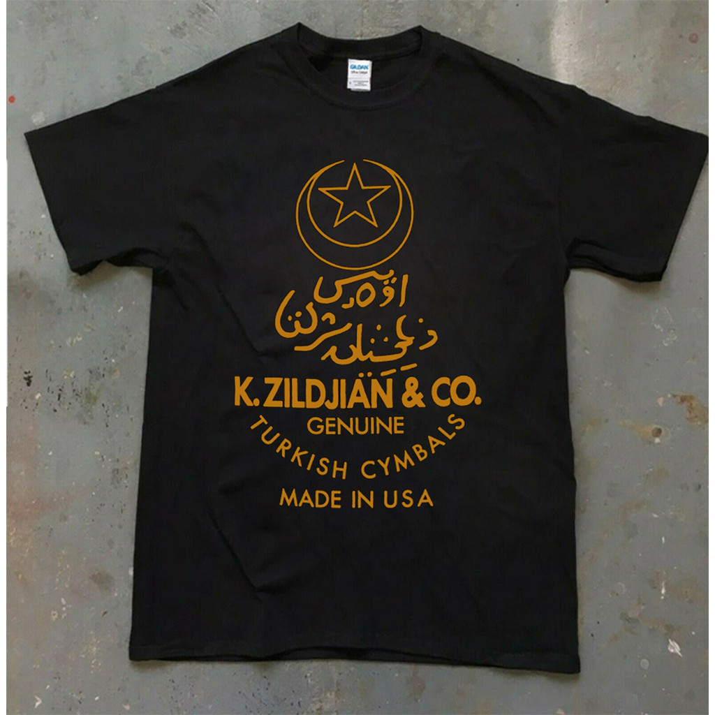 Zildjian 標誌休閒原宿哥特式男士 T 恤