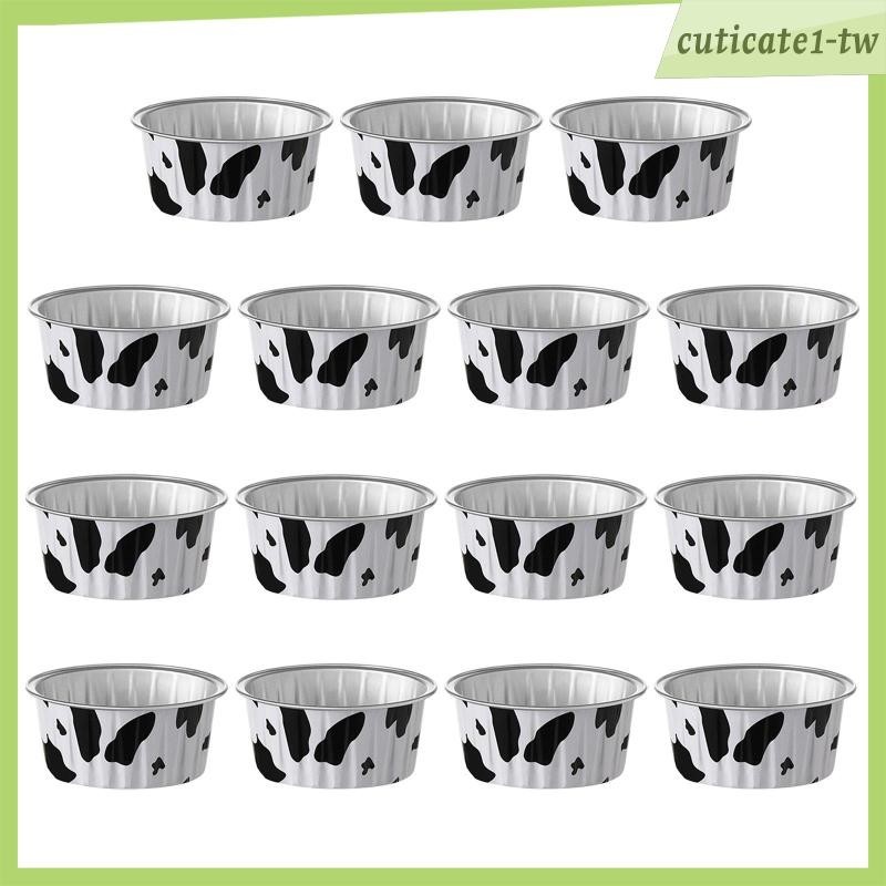 [CuticatecbTW] 15 片箔烘焙杯、鋁鬆餅杯、紙杯蛋糕架罐、紙杯蛋糕和鬆餅襯墊,適用於餅乾、奶酪、蛋糕戶外甜