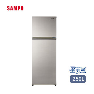 聲寶250l雙門變頻電冰箱-金 sr-c25d(y9) 【全國電子】