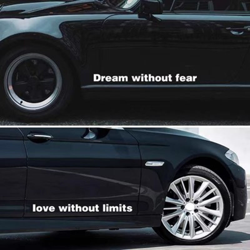 1pcs Love no limits / dream noread 車貼側門車身前後窗貼花造型貼個性創意英文