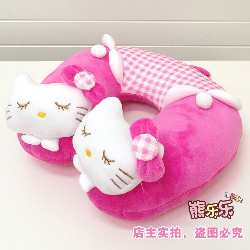 可愛舒適居家辦公 Hello Kitty Hello Kitty毛絨U型枕U型枕頸枕抱枕U型枕