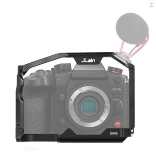 國際牌 Jlwin 保護相機籠鋁合金帶冷靴安裝磁性扳手槽數 1/4 英寸和 3/8 英寸螺紋孔兼容松下 GH6 相機