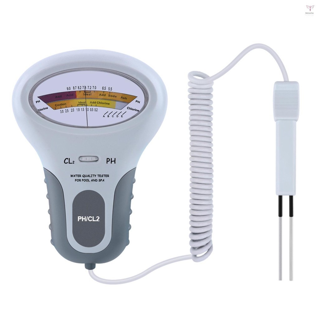 Pc102 便攜式水質測試儀數字 2 合 1 PH 和氯水平 CL2 儀表檢測器,用於游泳池水療中心