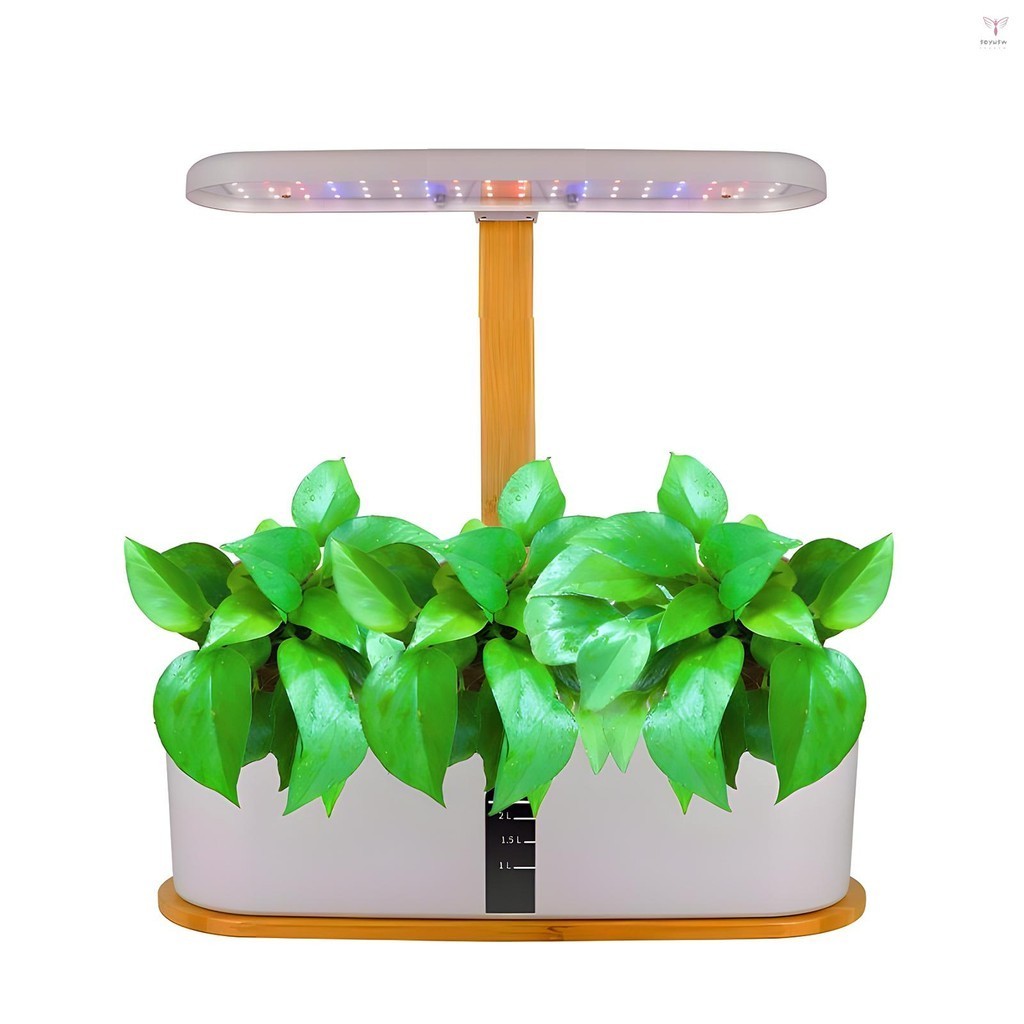 Uurig)水培種植系統室內花園 10 豆莢 20W 72LED 植物生長燈全光譜可調節高度靜音智能泵植物發芽套件,用於