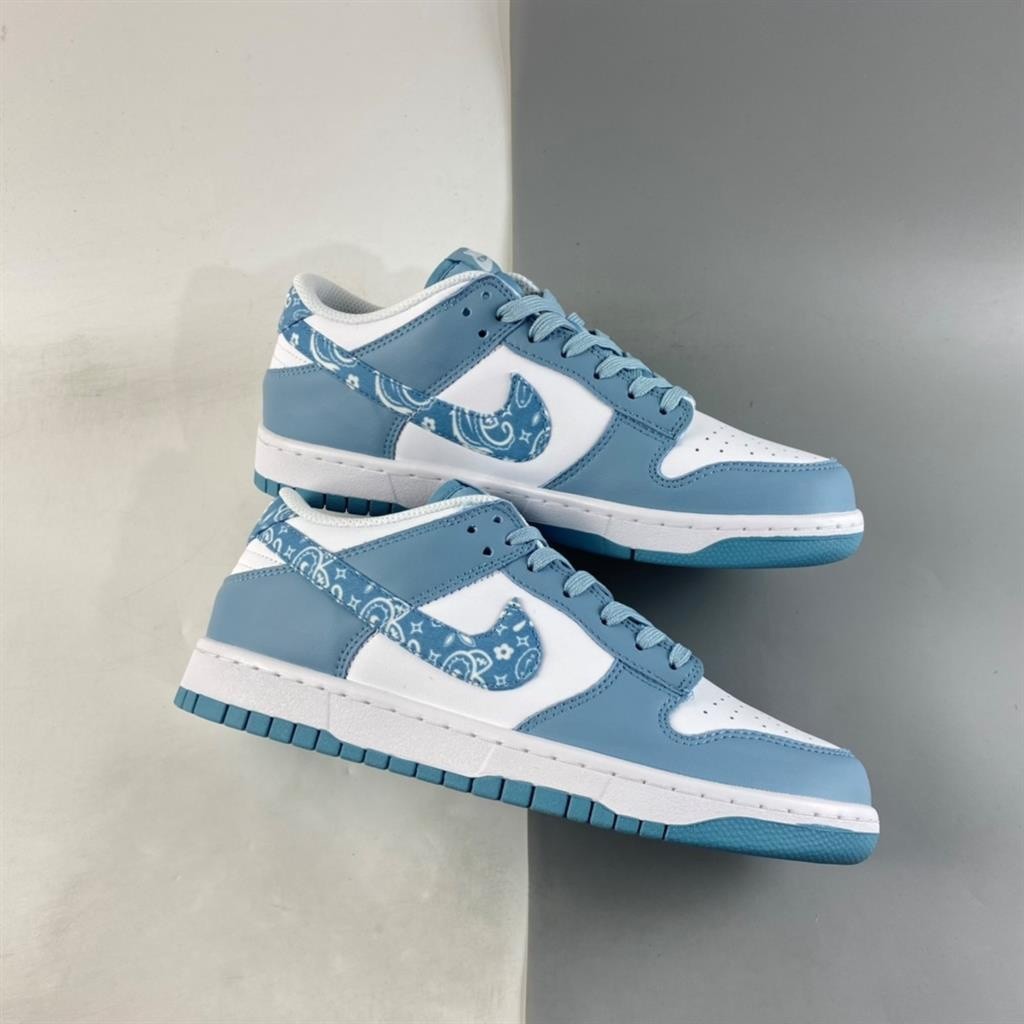 Nk Dunk Low'Blue Paisley' DH4401-101 女士和男士運動鞋