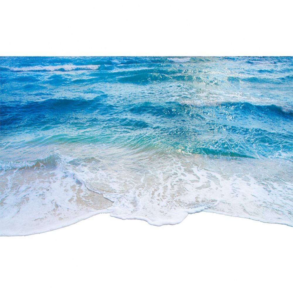 3d沙灘波浪海洋貼紙海洋壁畫牆印貼花地板貼紙