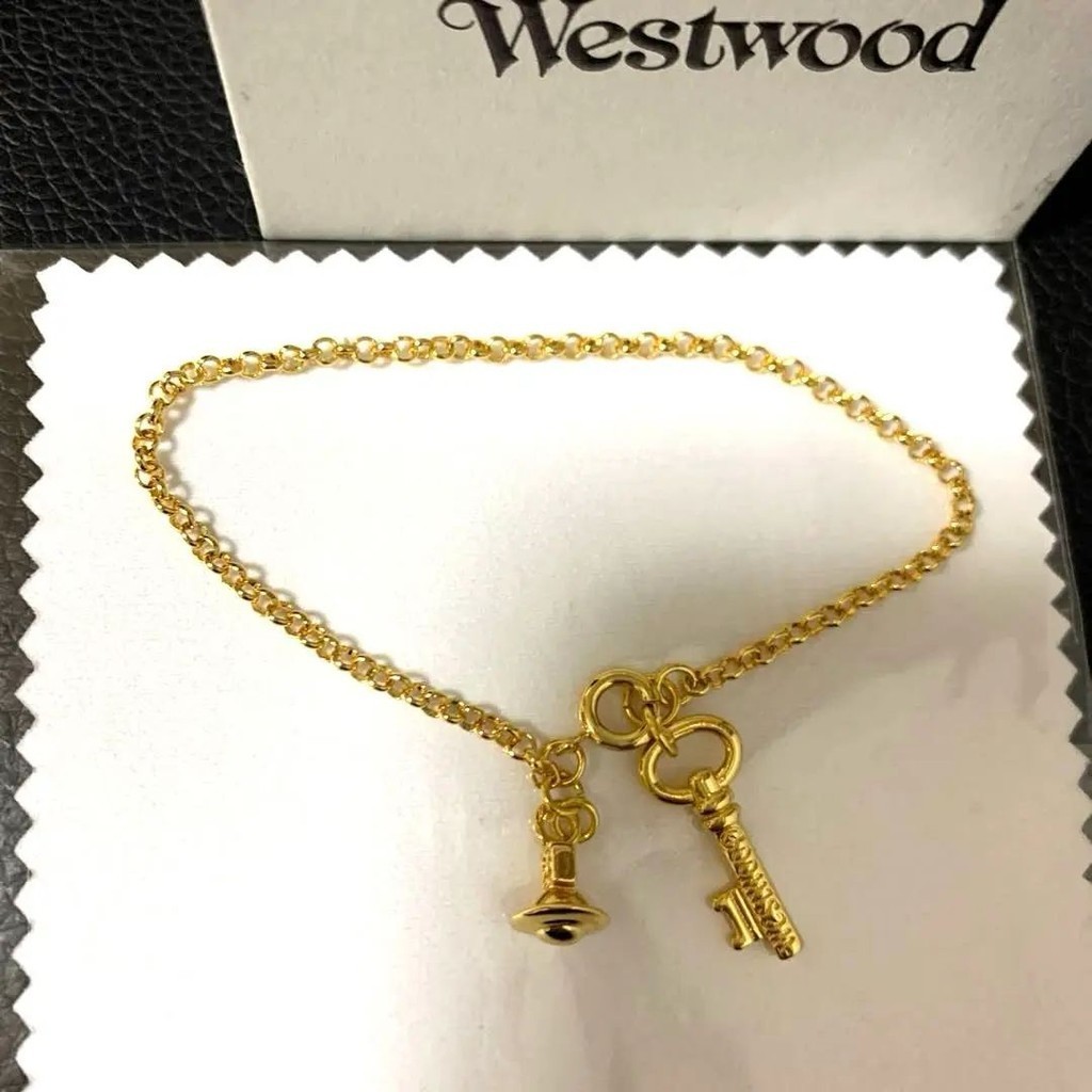 近全新 Vivienne Westwood 薇薇安 威斯特伍德 手環 手鍊 金 鑰匙 日本直送 二手