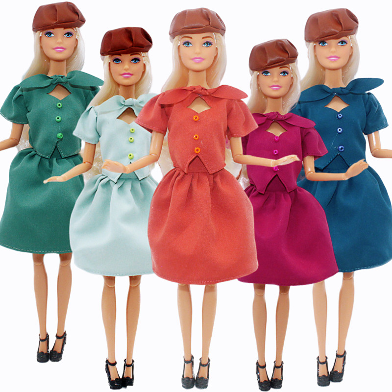 🍒30公分芭比娃娃衣服復古藝文風芭比洋裝 6分娃娃裙子套裝 兒童女孩洋娃娃配件玩具禮物
