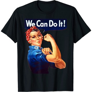 Rosie The Riveter 海報我們可以做到的女權主義復古 T 恤