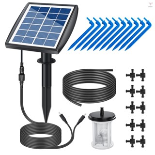 太陽能灌溉太陽能自動澆水系統太陽能自動滴灌套件帶水定時器的自動澆水裝置,用於露臺陽臺溫室植物