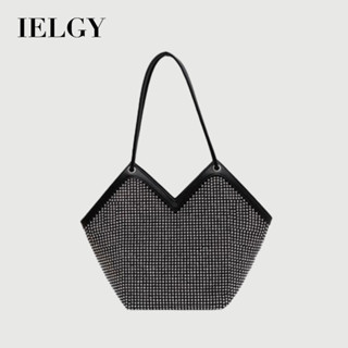 IELGY 水鑽包包女包 時尚潮流大容量女士斜揹包個性洋氣托特包