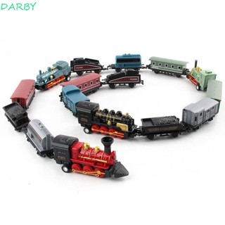 DARBY復古蒸汽火車模型,壓鑄1:60回拉拉回模型列車,微型慣性合金主軸箱模擬火車玩具生日禮物