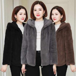 冬天外套 羊毛外套 刷毛加厚雙面珊瑚絨秋冬寬鬆連帽保暖大學T女小外套洋氣羔羊毛絨外套