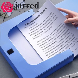 JARRED A4 檔案夾,黑色藍色 PP 塑膠紙收納盒,簡單防塵加厚檔案盒專案