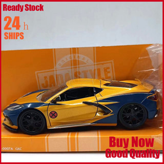 F1/JDM[現貨]jada1:24佳達雪佛蘭科爾維特黃貂魚模擬閤金金屬汽車模型經典收藏