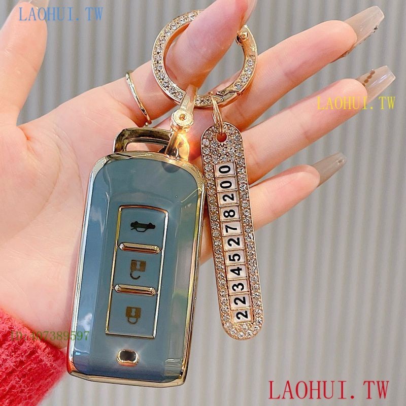 ZOBT 新款三菱 Mitsubishi 鑰匙套 Outlander Pajero 鑰匙皮套 鑰匙盒 掛鑰匙 車鑰匙包扣