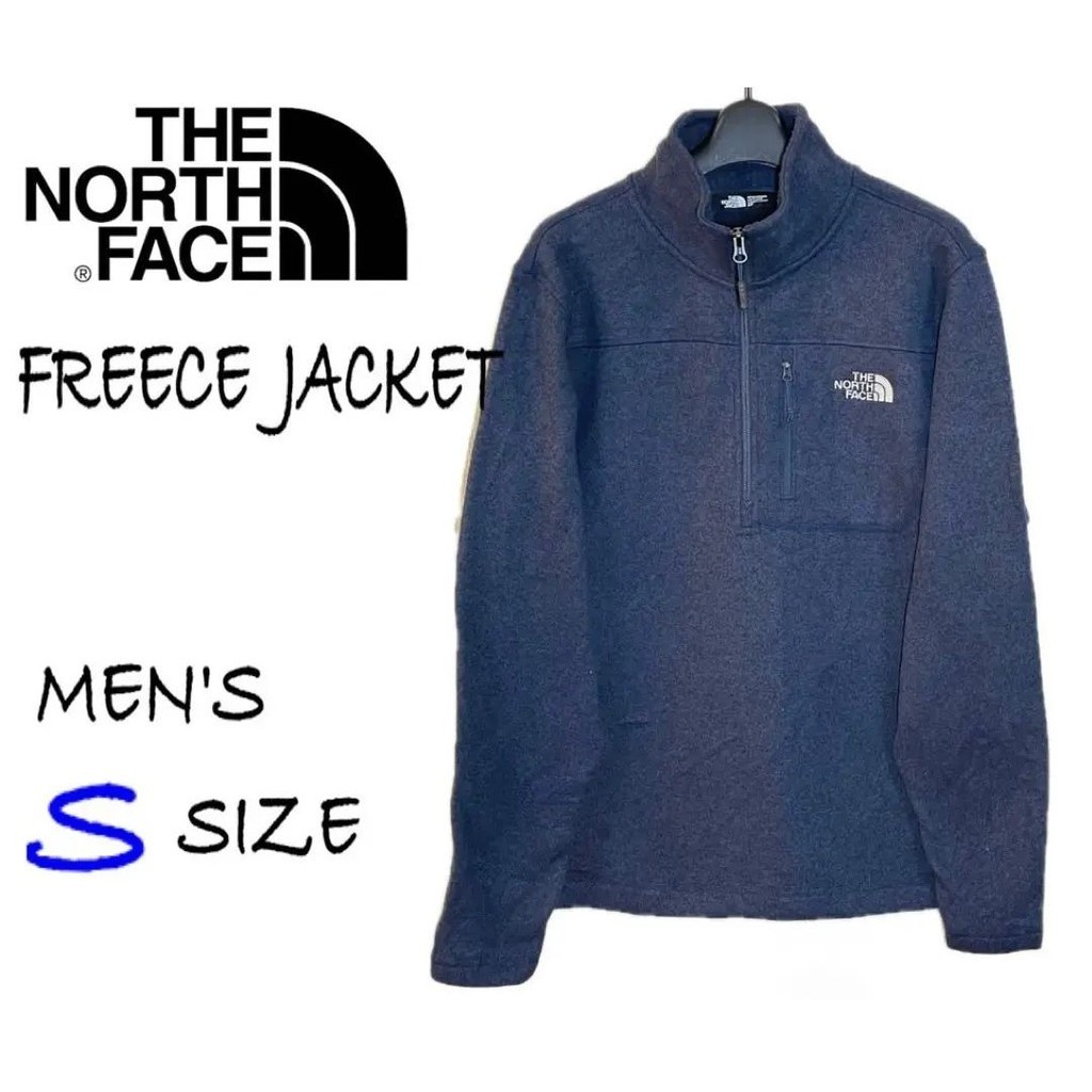 THE NORTH FACE 北面 夾克外套 毛絨外套 藍色 男用 半拉鏈 日本直送 二手