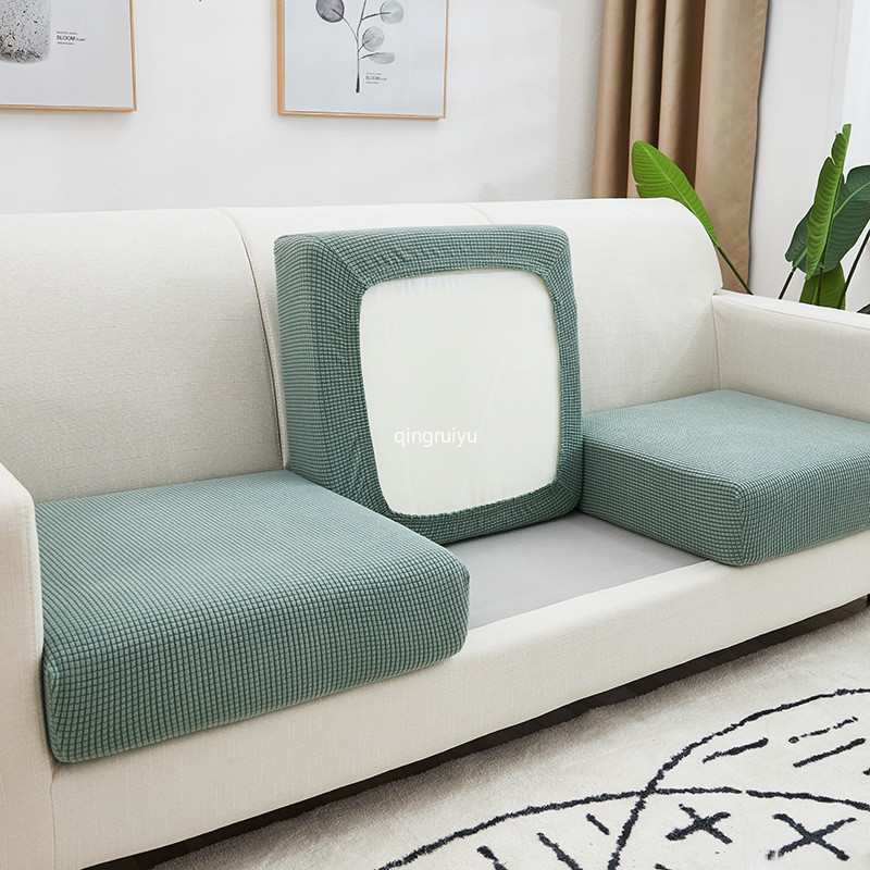 玉米絨沙發坐墊套純色簡約懶人沙發罩四季通用沙發笠單雙人組合