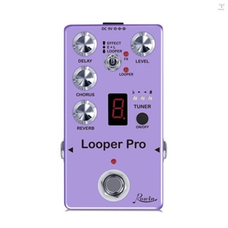 Rowin RE-05 Loop 吉他效果器 Looper Tuner 迷你吉他 Looper 效果器踏板全金屬外殼帶混