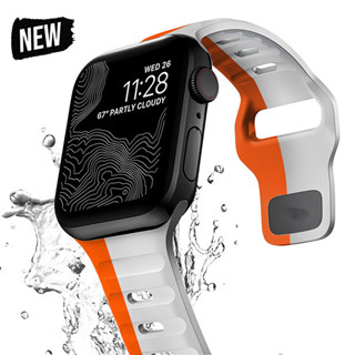 矽膠錶帶運動替換手鍊相容 Apple watch Ultra2 49mm 45mm 44mm 41mm 38 40mm