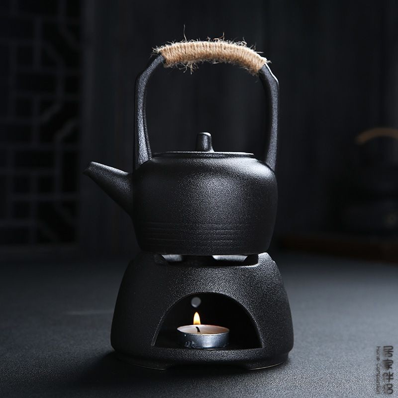 【居傢伴侶】日式加熱溫茶壺煮茶壺傢用戶外功夫茶具蠟燭小火爐溫茶爐底座茶器 PCDI