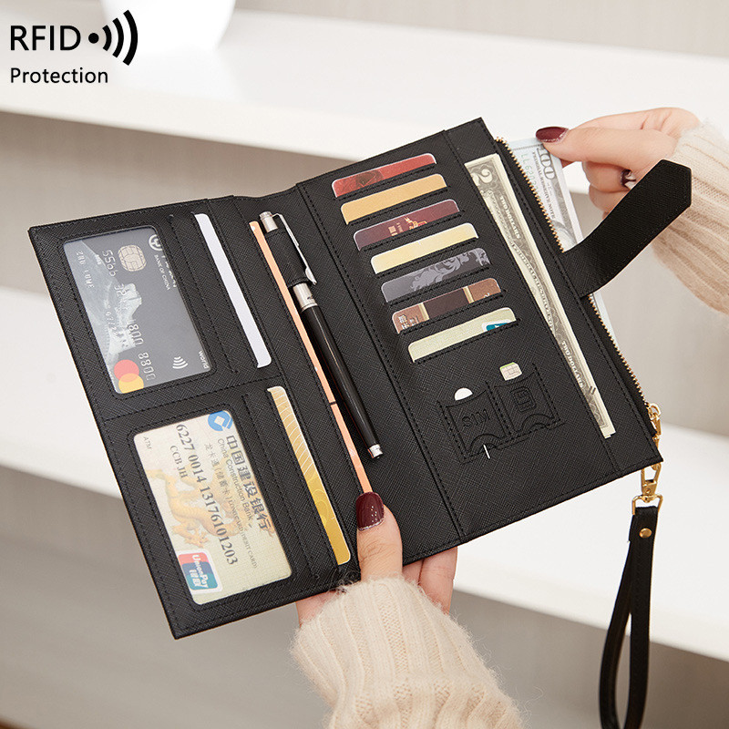 新款RFID防磁護照包拉鍊證件包護照夾多功能錢包