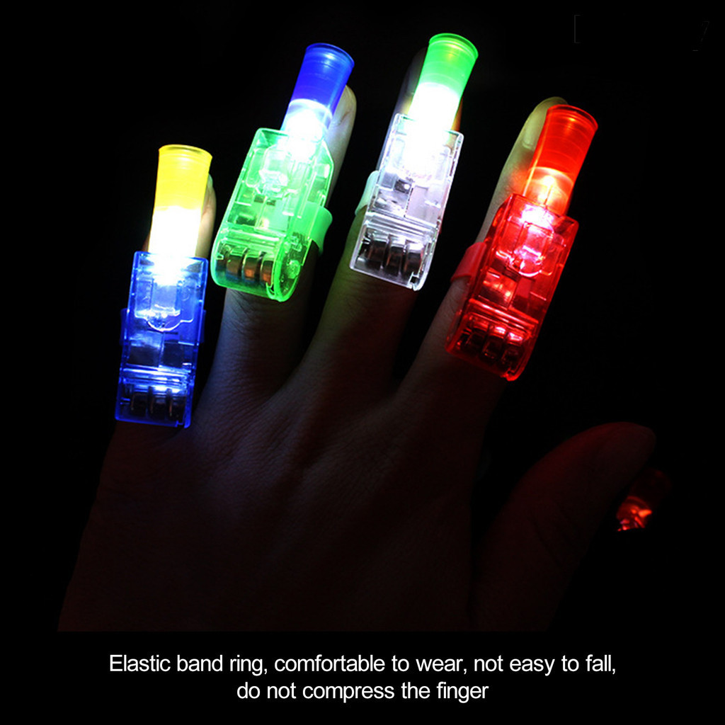 [寶貝玩具]AMZ卡通手指投影燈手指燈戒指燈 LED擺地攤熱賣貨源兒童發光玩具10pcs（頻道）