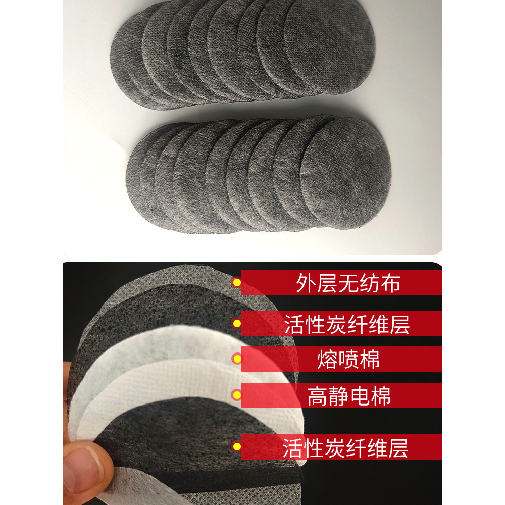 工廠直銷日本重松面具碳片DR28口罩U2K過濾芯活性炭片防塵異味炭棉配件