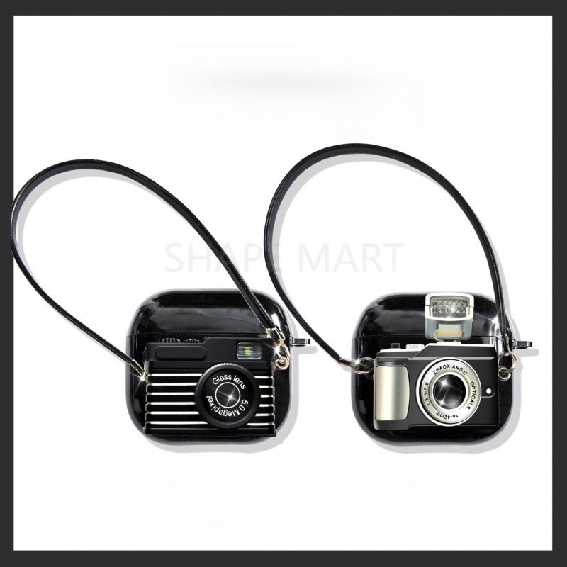 咔嚓發光發聲相機適用於倍思AirGo AS01耳機保護殼
