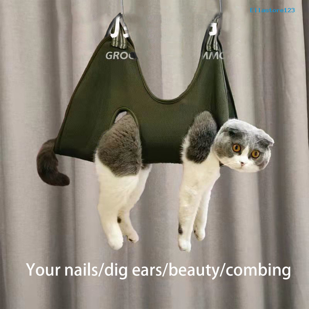 [家有愛寵]寵物清潔美容吊床dog cat hammock 貓咪狗洗澡修剪指甲輔助洗貓袋