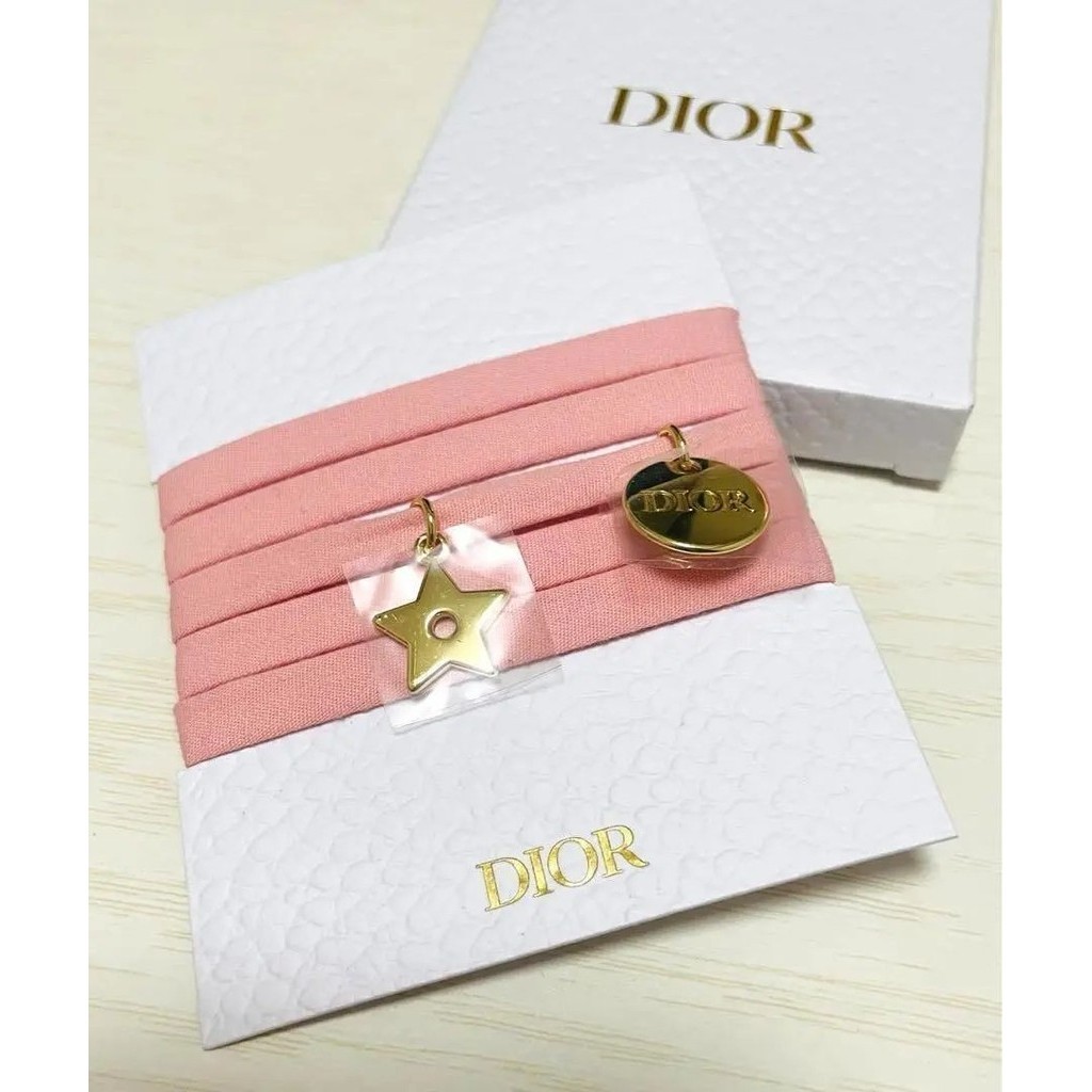 近全新 Dior 迪奧 贈品 手環 手鍊 吊飾 粉紅色 日本直送 二手