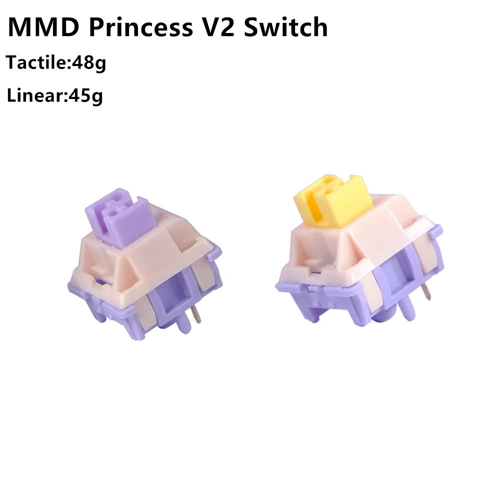 Mmd Princess V3 Switch HIFI 機械鍵盤套件線性輕觸開關定制 DIY 5Pins 用於鍵盤定制