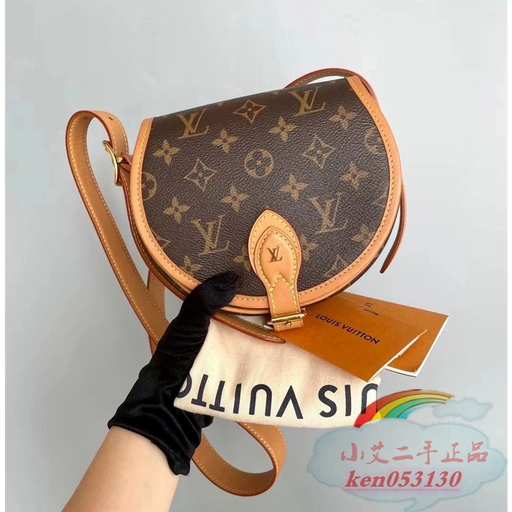 小艾二手 LV LOUIS VUITTON TAMBOURIN 經典老花 M44860 馬鞍包 鈴鼓包 斜背包 斜背包