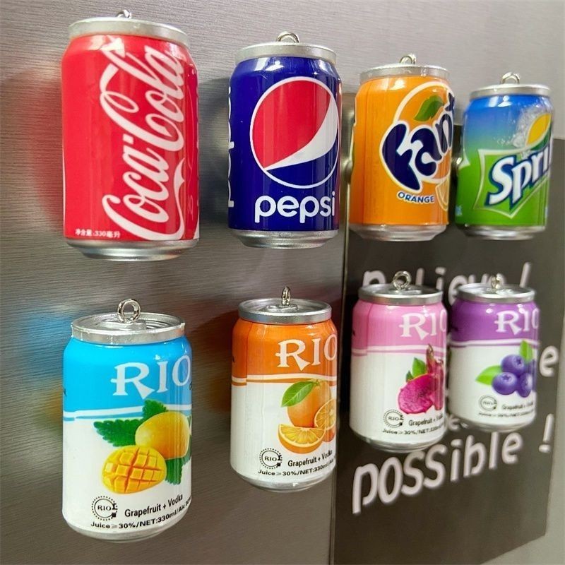 可愛可口可樂冰箱貼個性創意磁貼3d立體磁性貼冰箱裝飾貼冰箱磁鐵5.13