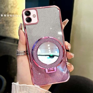 SAMSUNG 手機殼三星Galaxy A03 A04 A05 A04E A042F A3 A01核心防震鏡面磁吸支架透