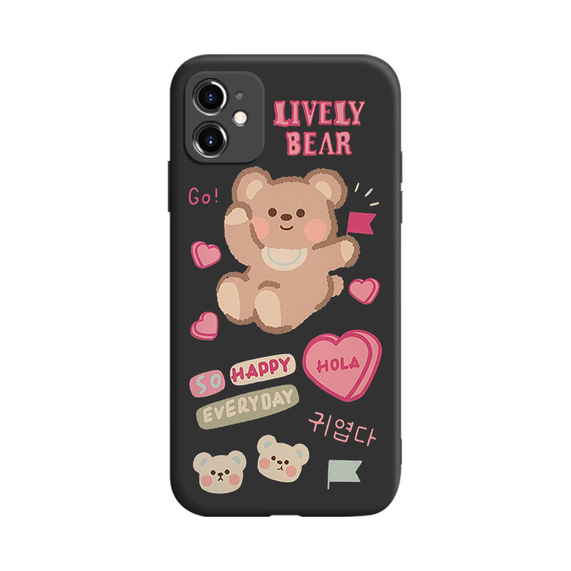 適用華為vivo蘋果oppo小米13韓國iphone14promax卡通紅米k50/k60榮耀x80小熊magic4可愛