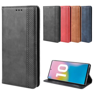 適用三星 Samsung Galaxy Note10+手機殼note 10Plus 5G磁吸翻蓋皮套插卡殼