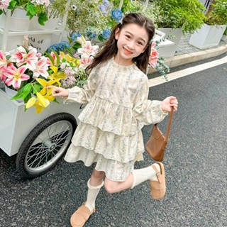 阿蓮家 新品發佈25-03 女童牛仔外套洋裝兩件套碎花裙子新款春秋2025兒童套裝洋氣