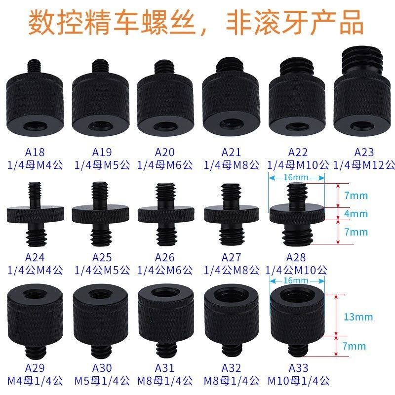 1/4 轉38 轉m4 m5 m6 m8 m10 m12 相機三腳架 互轉換 雲臺 螺絲母接 攝影 配件