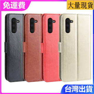 適用三星 Samsung Galaxy Note 10翻蓋皮套note10手機殼瘋馬紋插卡掛繩錢包