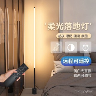 臺灣有貨【新竹出貨】北歐輕奢夜燈 極簡落地LED護眼簡約現代北歐ins風客廳臥室書房立式落地氛圍