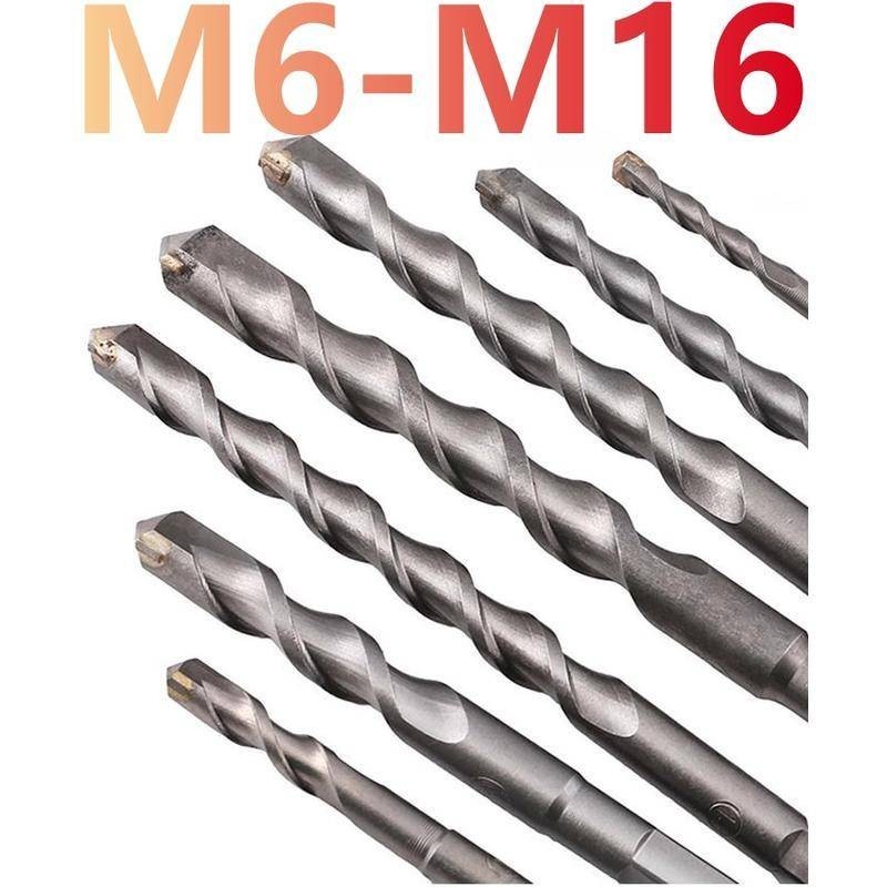 （M6-M16）鉻鋼衝擊鑽頭加長水泥鑽頭牆壁鑽頭M6M8M10M12M14M16M18M20M22M25