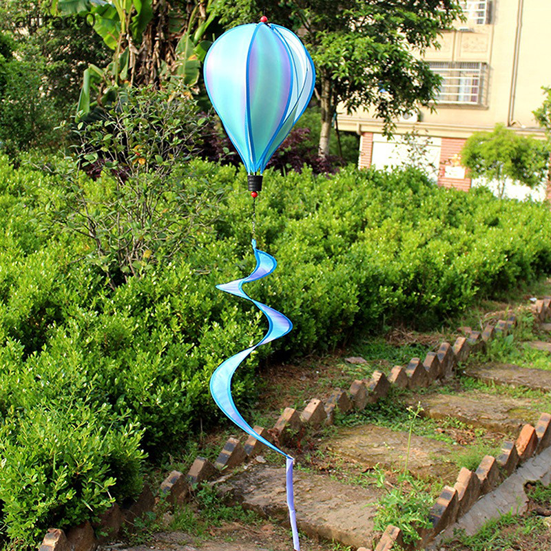 Attact 雨熱氣球花園風車風車旋風風車玩具兒童庭院裝飾戶外草坪裝飾 TW