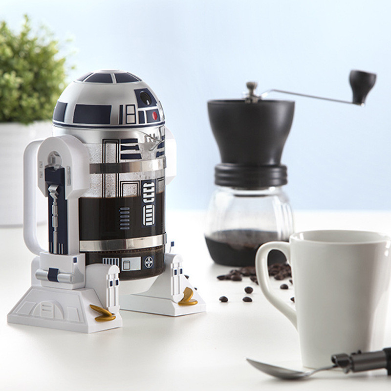 星戰R2D2機器人迷你家用手衝咖啡機 咖啡壺保溫壺摩卡法壓壺