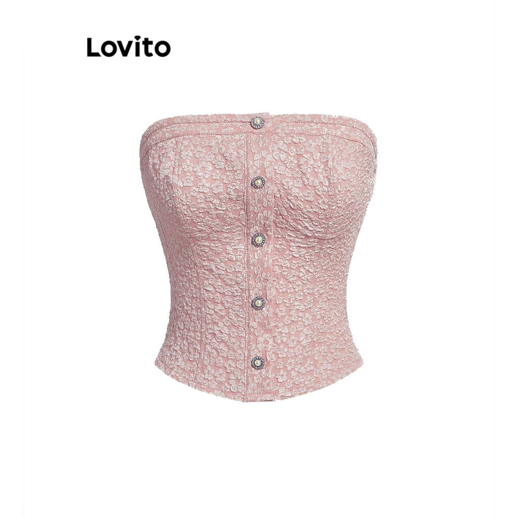 Lovito 女士休閒素色紐帶背心 L79AD028