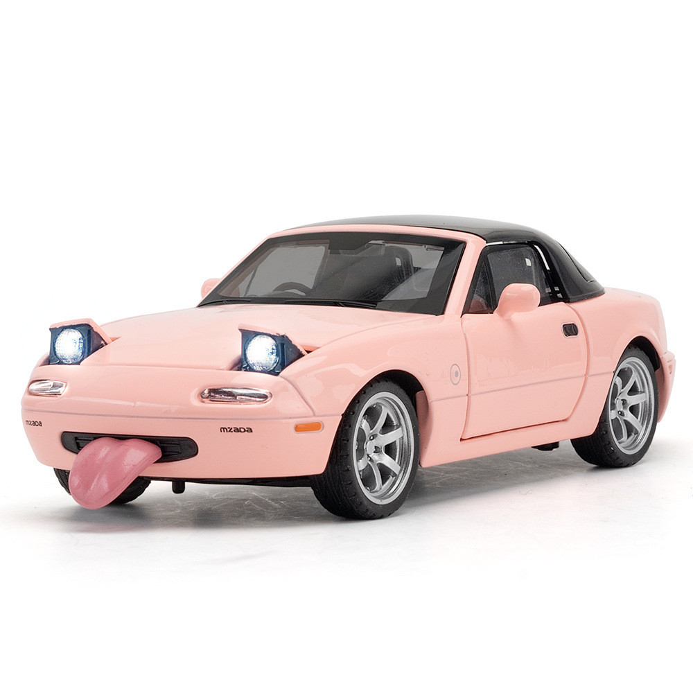 汽車模型 車模型 汽車玩具 （盒裝）仿真1:32馬自達MX-5合金跑車汽車模型擺件兒童金屬玩具