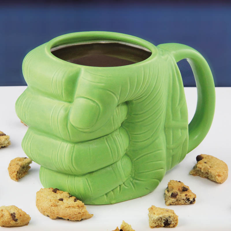 漫威綠巨人浩克拳頭杯子陶瓷杯水杯咖啡杯馬克杯大容量綠拳頭茶杯